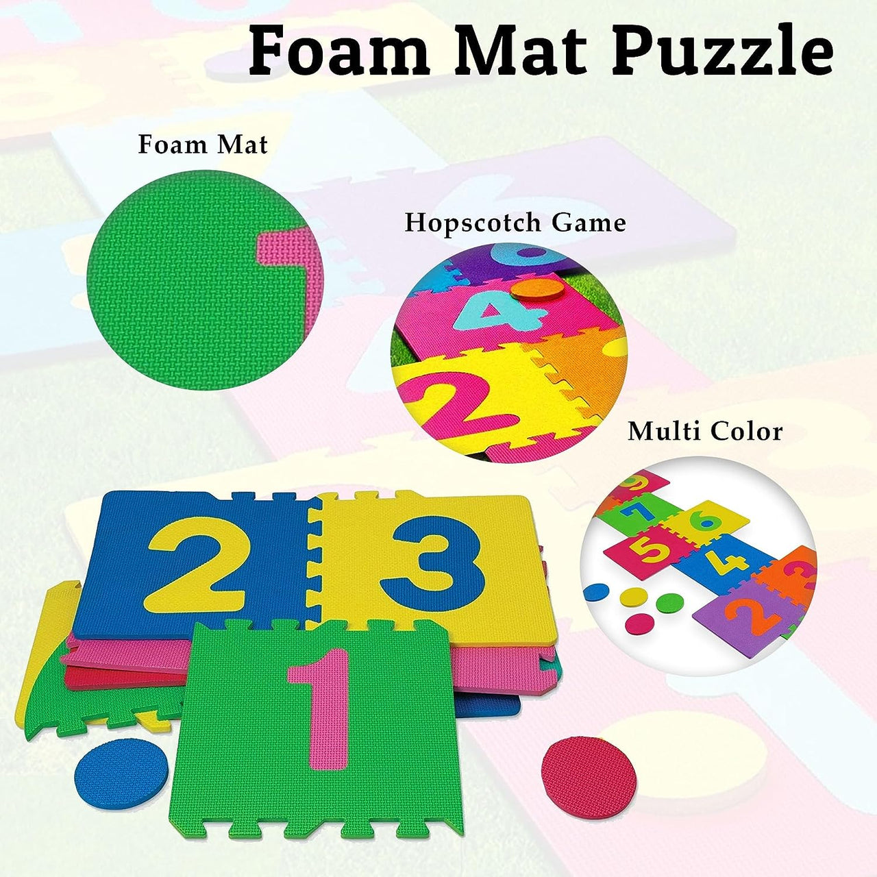 JumpJoy | Springplezier voor binnen en buiten - Zachte schuimrubberen hinkelmat voor kinderen