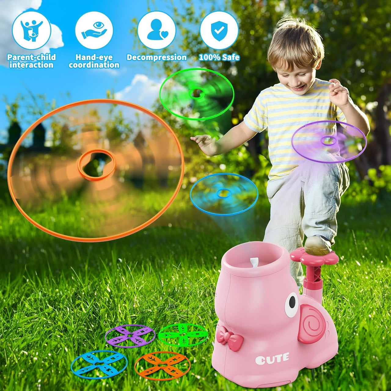 FlyDisc Pro | Disques Volants Lumineux - Jouet d'Extérieur pour Enfants