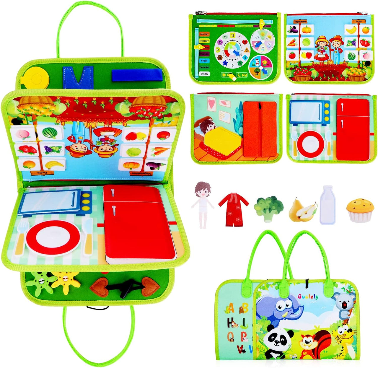 EduPlay Busy Board | Stimuliere Lernen - Montessori Aktivitätsboard für Kleinkinder