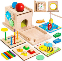 Thumbnail for EcoToys EduPlay Box | Stimola l'apprendimento e la scoperta - Set di gioco in legno Montessori