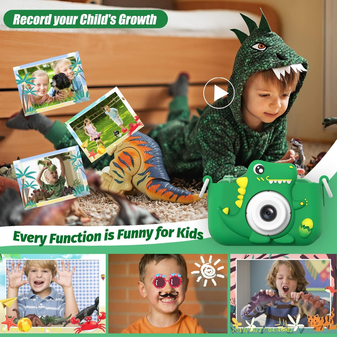 Dino Snap Camera | Crea ricordi magici - Fotocamera per bambini Giocattolo