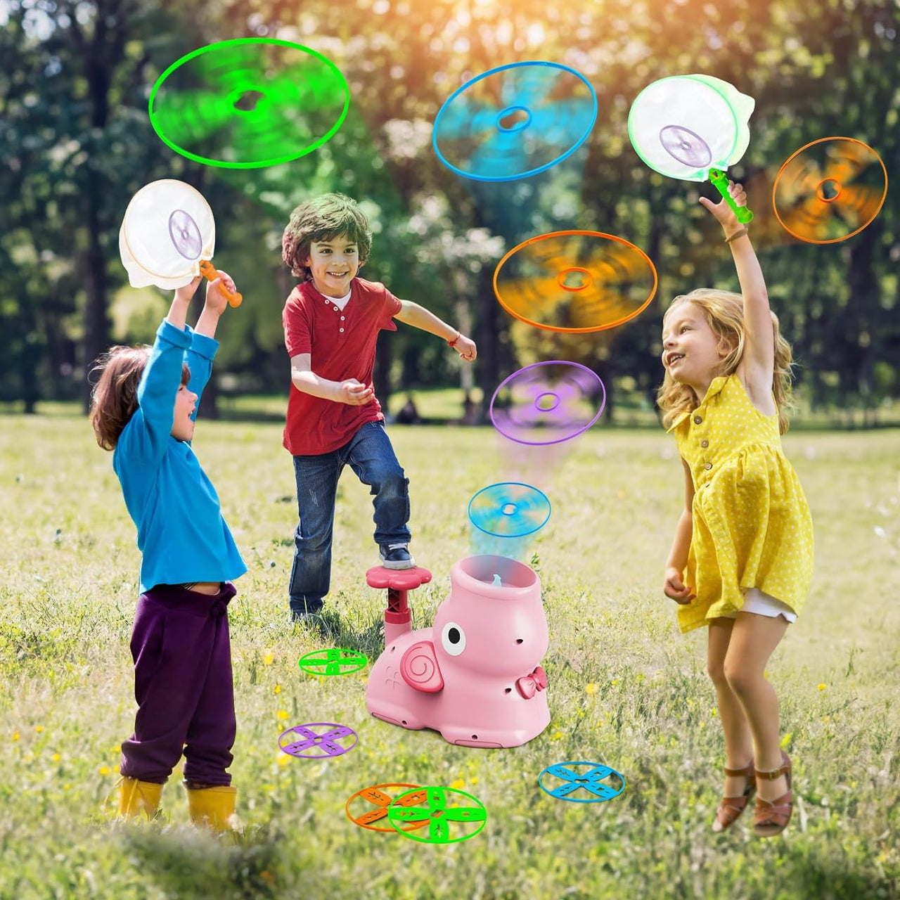 AirZoom Launcher | Bringen Sie Spielspaß auf neue Höhen - Fliegende Untertasse Spielset