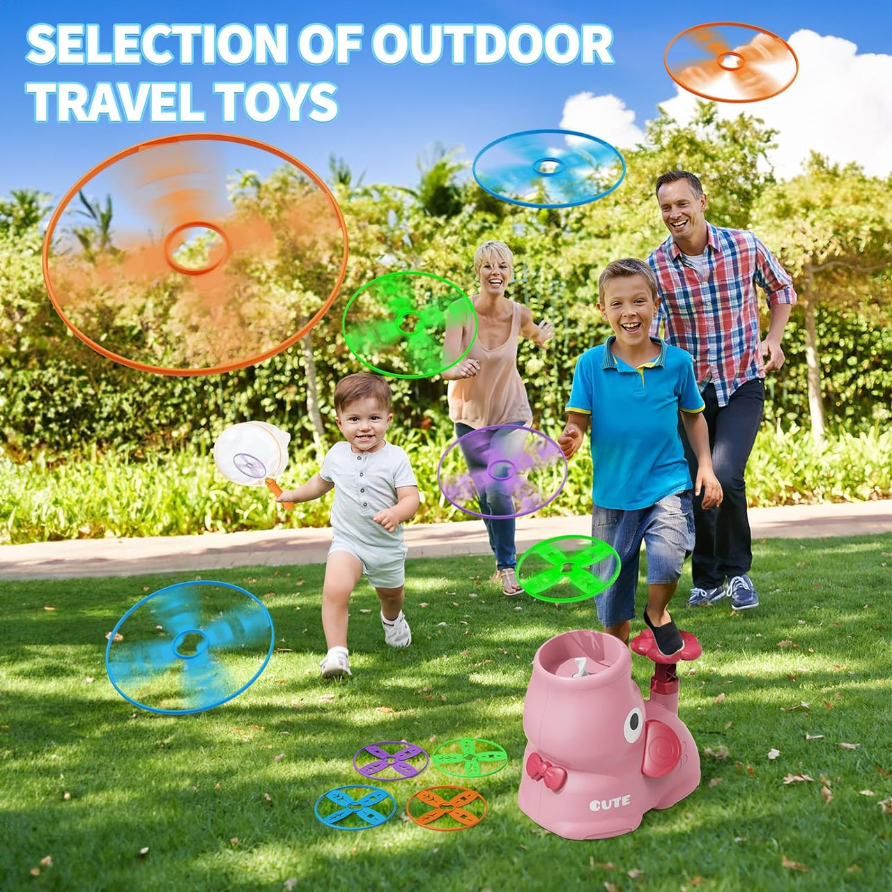 AirZoom Launcher | Bringen Sie Spielspaß auf neue Höhen - Fliegende Untertasse Spielset