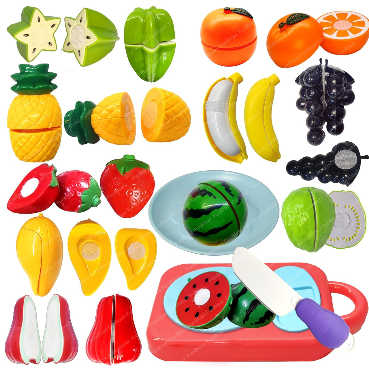 MiniChef | Schneiden und Spielen - Lernspielzeug Obstschneideset für Kinder