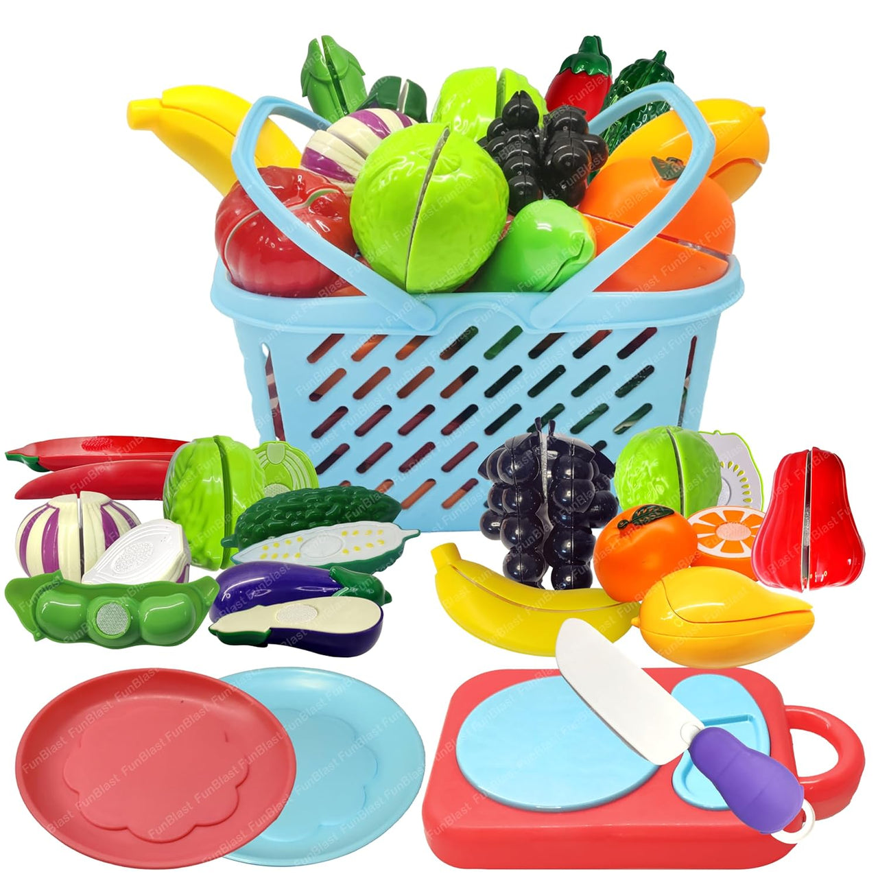 MiniChef | Fantasievoll kochen - Küchen-Spielset mit schneidbaren Gemüse, Kochutensilien und Zubehör