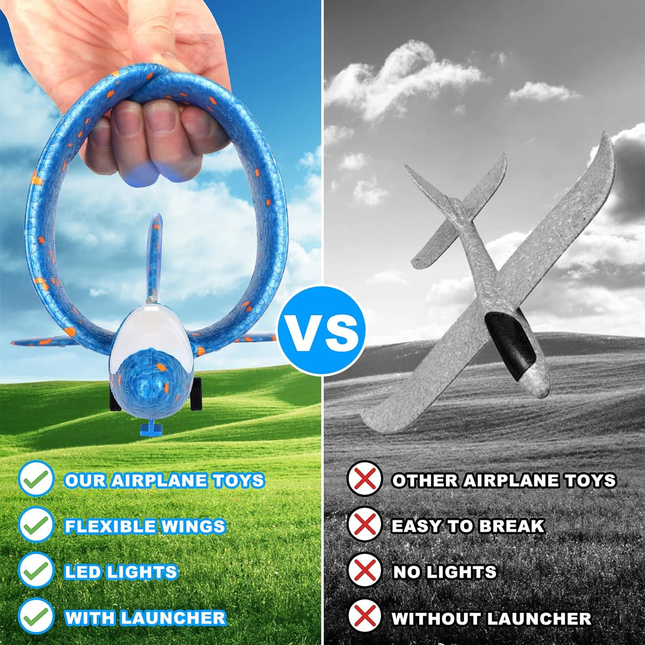 SkyGlide Launcher | Wnieś zabawę na nowe wyżyny - Zestaw do rzucania samolotów z pianki