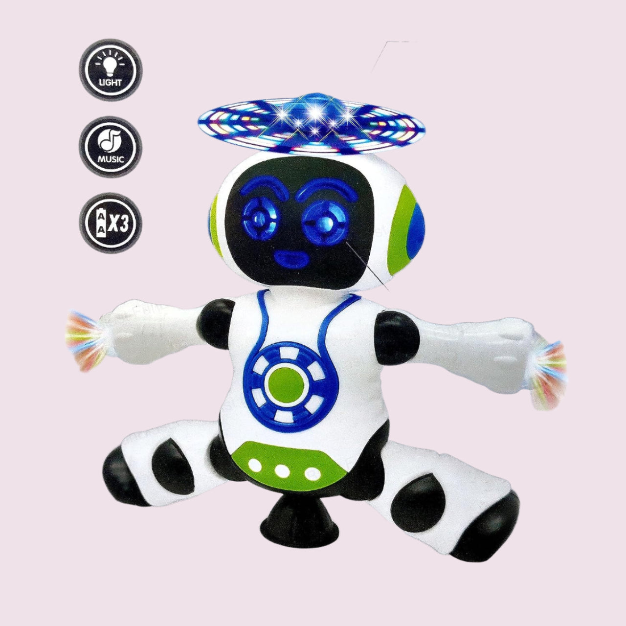 RoboGroove | Spettacolo danzante - Robot musicale elettronico con luci LED e rotazione a 360°