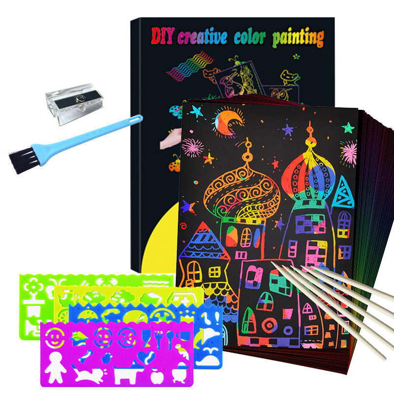 ColorMagic | Ontdek de magie van kleuren - Regenboog kraspapier set