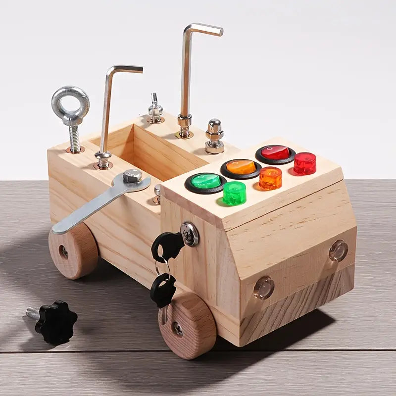 EcoToys LightPlay | Estimule o Aprendizado e o Desenvolvimento - Quadro de Luz LED de Madeira Montessori para Crianças