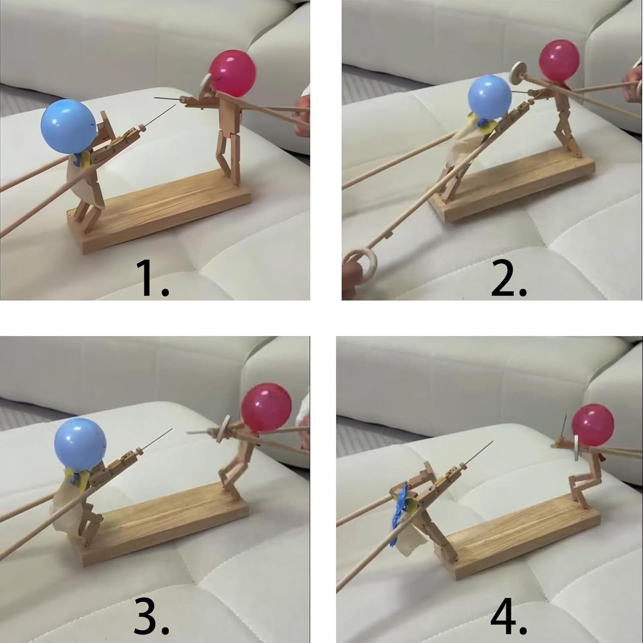 Bamboo Playmates | Laugh together, play together - Wooden fighting robots