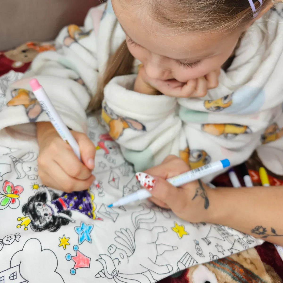 UnicornDreams | Kleuren en slapen - DIY pyjamaset met prinsessen en eenhoorns