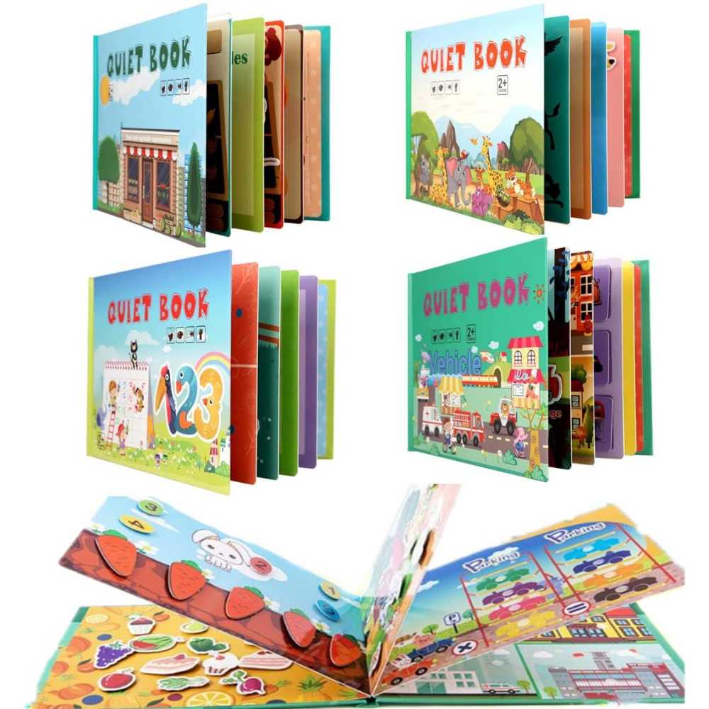 LearnPlay | Divertimento educativo - Giocattolo attività Montessori Libro sensoriale silenzioso per bambini piccoli