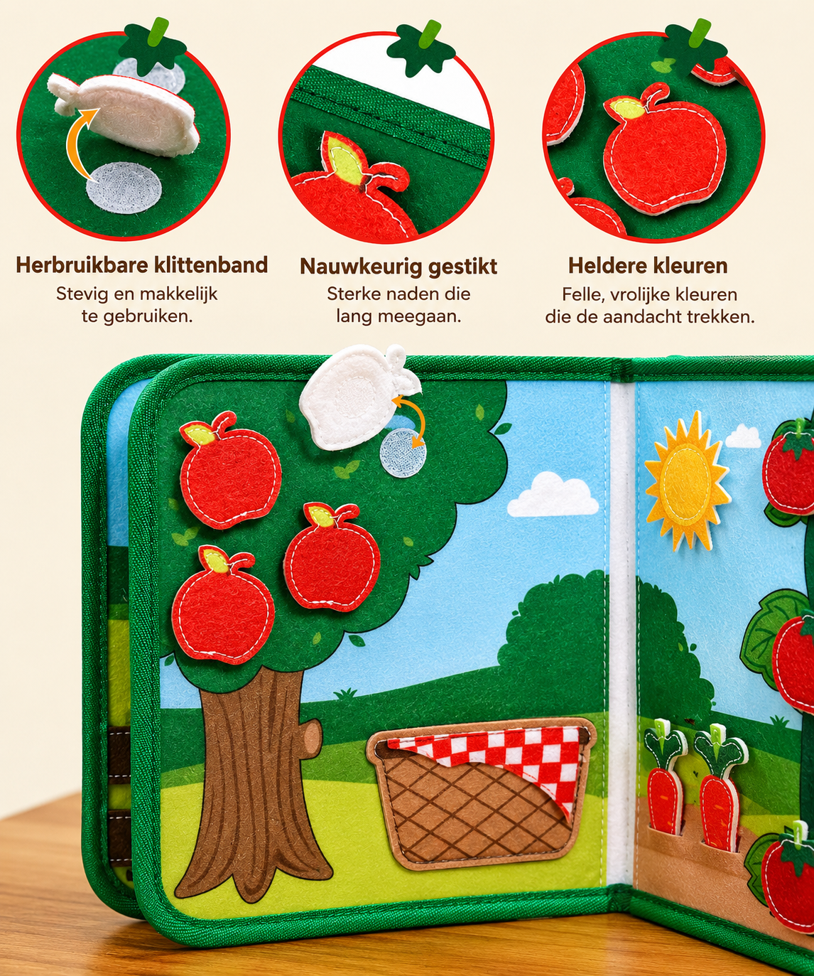 Livre tactile en tissu pour bébé | Livre d'activités sensorielles pour bébés