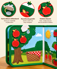 Thumbnail for Livre tactile en tissu pour bébé | Livre d'activités sensorielles pour bébés