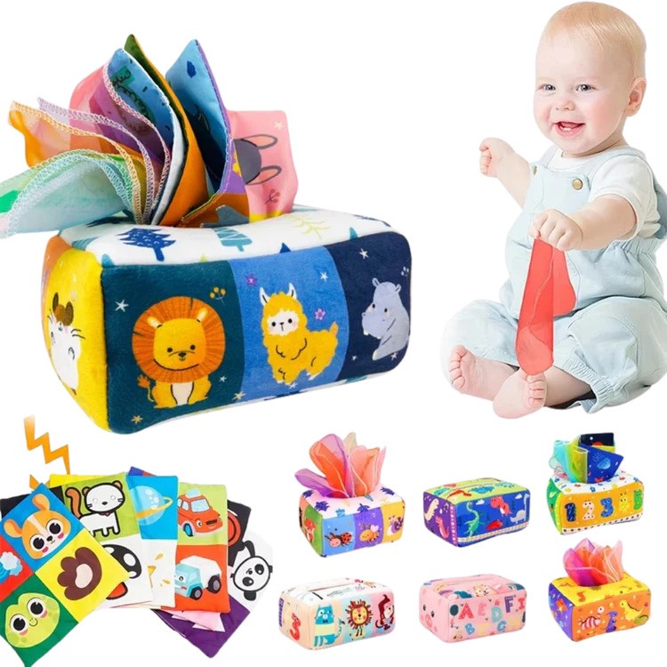 TissueToy - Boîte à mouchoirs magique - Plaisir de jeu infini pour les tout-petits