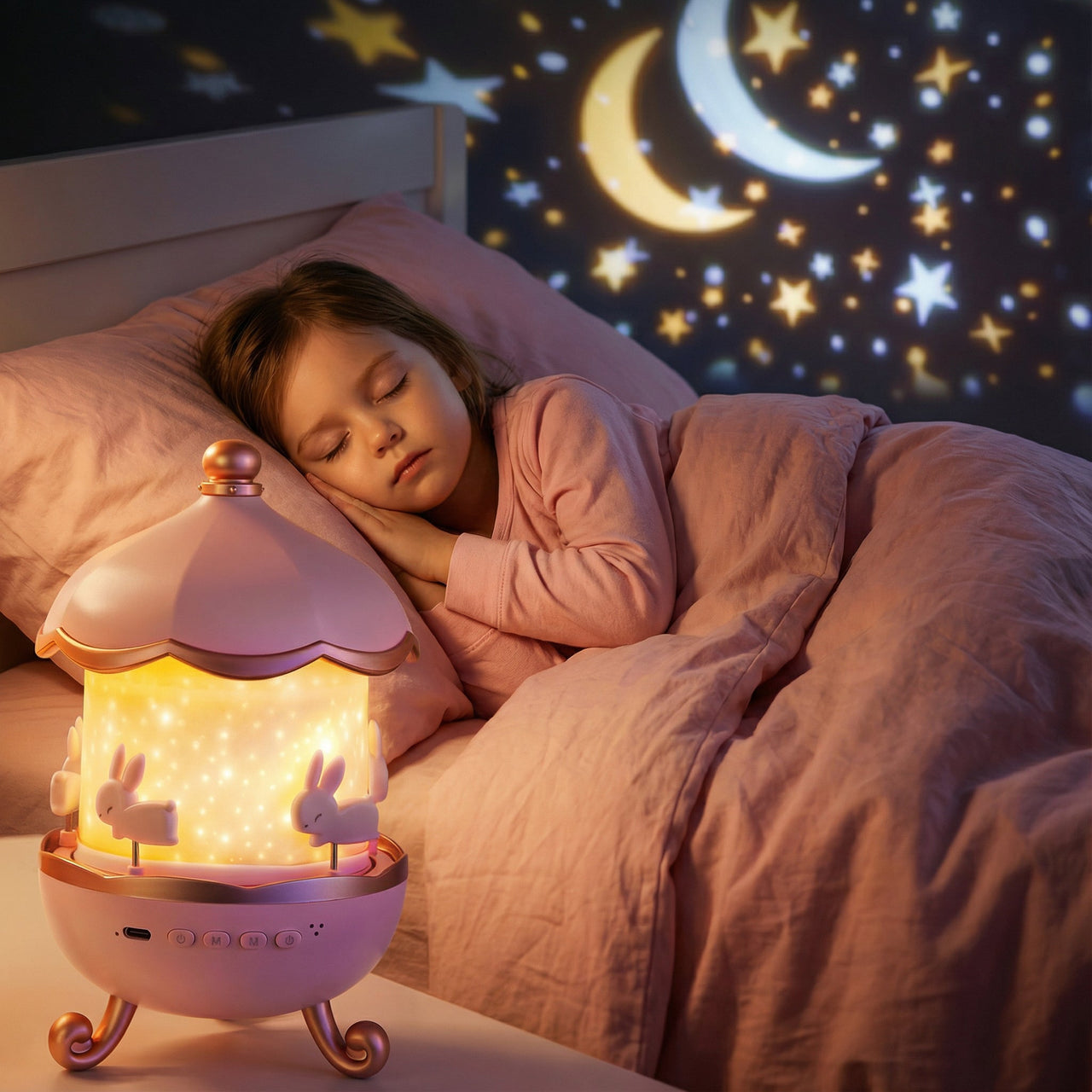 BunnyCarousel Projector | 12 Lichtafbeeldingen, Geschikt 3+ – Creëer een Betoverende Sfeer 6