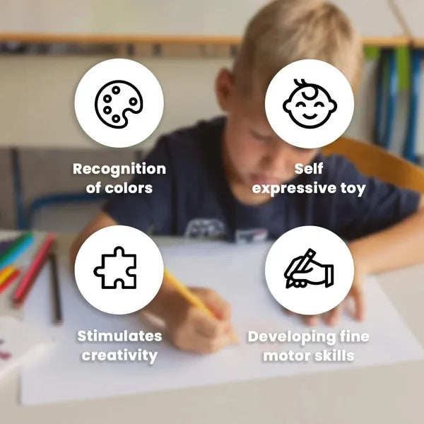DeliColor | Kleurrijk creatief - Mini kleurpotloden set voor school en kunst