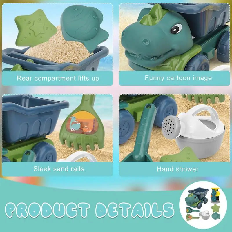 Creatieve Strand Dino Set voor Kinderen – Zandkastelen en Dinosaurussen, Veilige Materialen, 13x27x14.5 cm, Meerkleurig 5