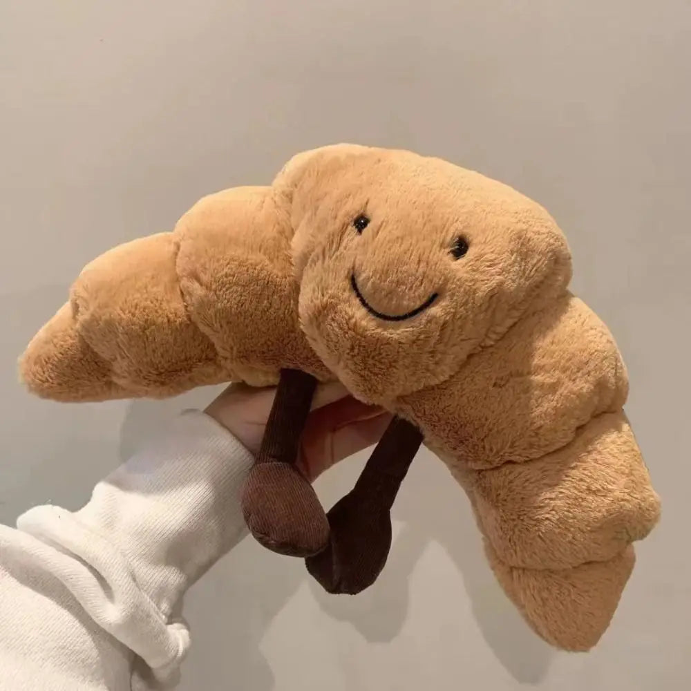 CroissantCuddle Knuffel | Zacht Pluche Kussen 33 cm, Lichtbruin – Vrolijkheid en comfort voor iedereen 2