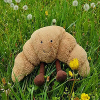 Thumbnail for CroissantCuddle Knuffel | Zacht Pluche Kussen 33 cm, Lichtbruin – Vrolijkheid en comfort voor iedereen 4