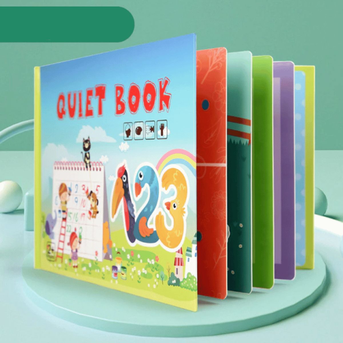 LearnPlay | Divertimento educativo - Giocattolo attività Montessori Libro sensoriale silenzioso per bambini piccoli
