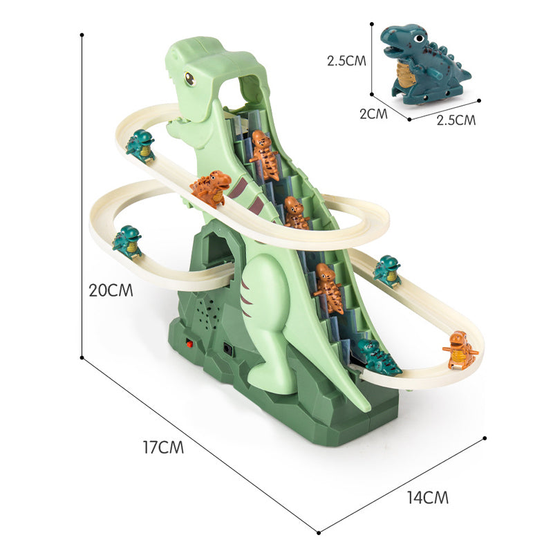 DinoRace Interactieve Racebaan | Auto's met Automatische Klimfunctie & LED, 3+ – Spannend Avontuur met Dinosaurussen 7