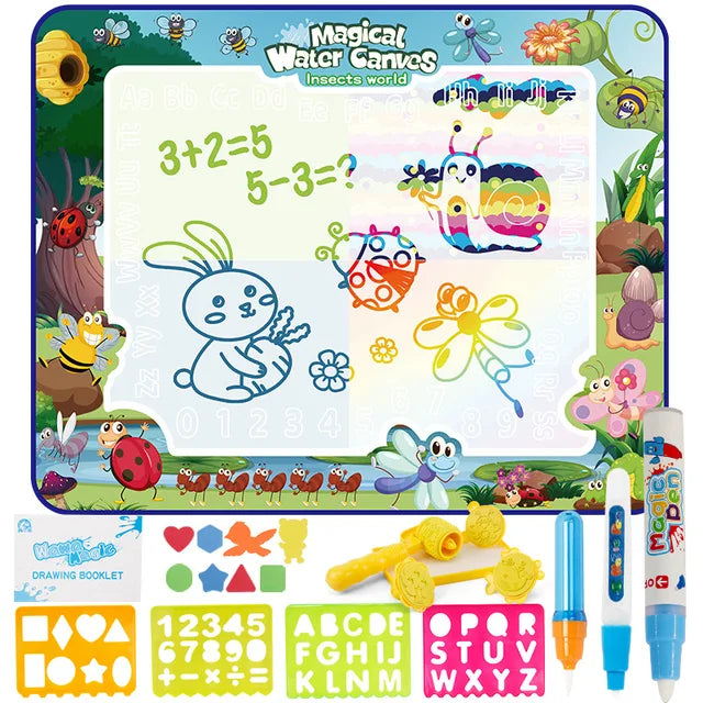 AquaFun Mat | Creativo senza disordine - Tappetino magico per disegnare con l'acqua per bambini