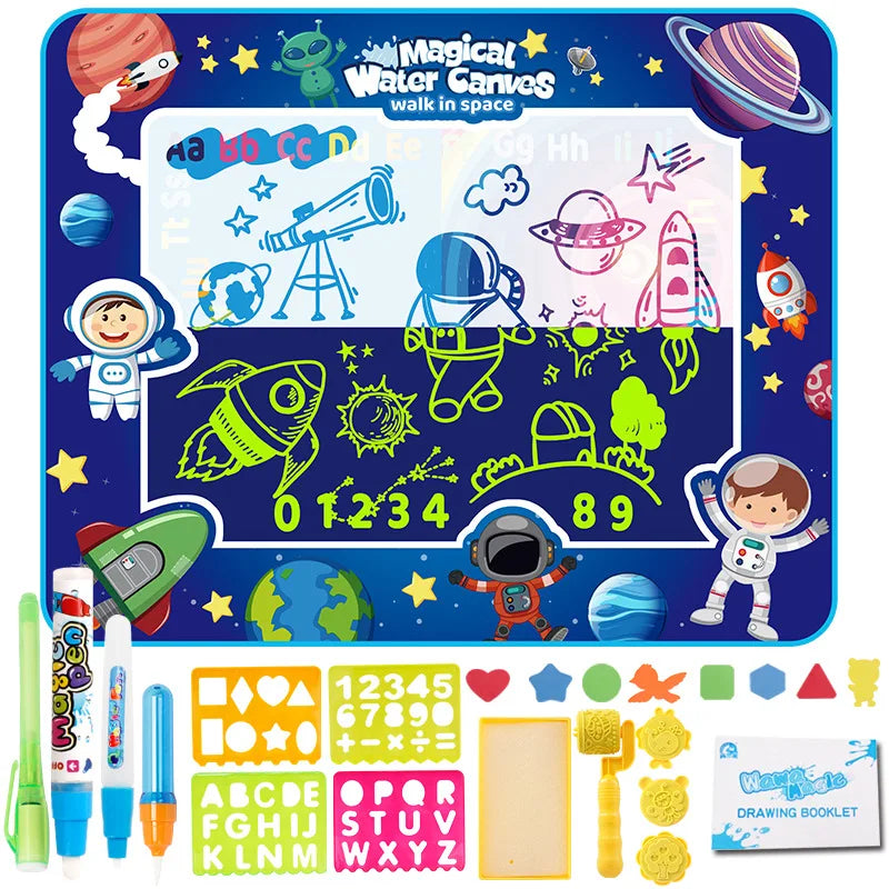 AquaFun Mat | Creativo senza disordine - Tappetino magico per disegnare con l'acqua per bambini