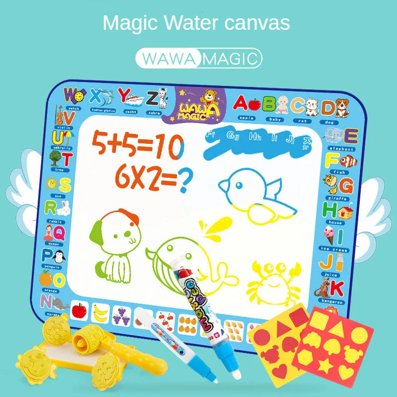 AquaFun Mat | Creativo senza disordine - Tappetino magico per disegnare con l'acqua per bambini
