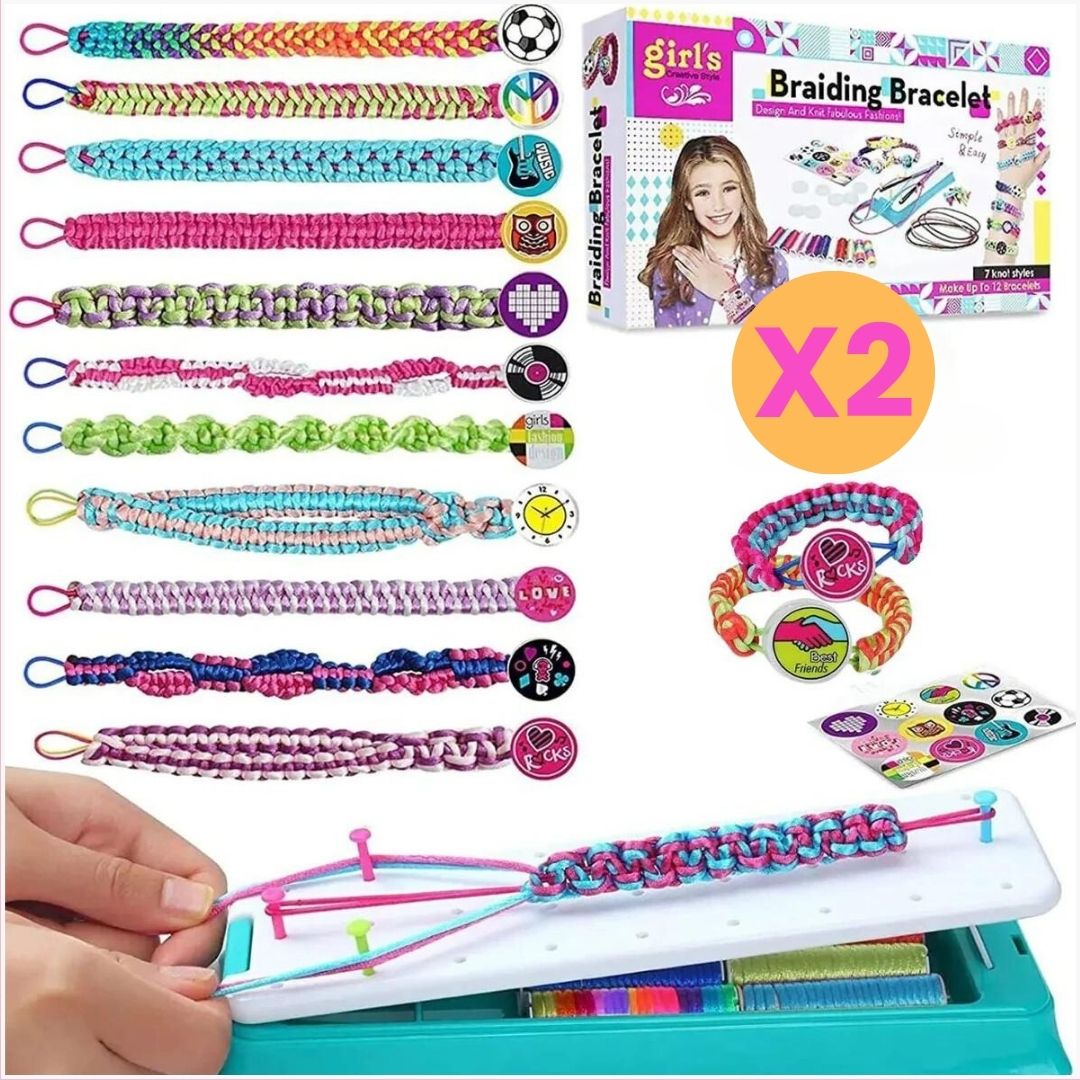 Emma | Creatieve Vlechtset voor Kinderen met Kleurrijke Draden en Accessoires 6