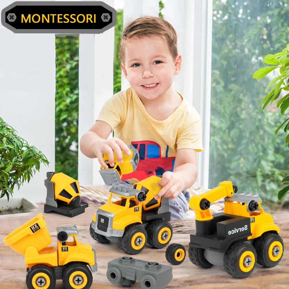 BuildMaster | pobudzaj kreatywność swojego dziecka - zestaw konstrukcyjny z koparką, traktorem i więcej