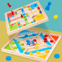 Thumbnail for EcoToys EduPlay | Educatief en Vermakelijk - Houten 2-in-1 Bordspel voor Familiaal Plezier