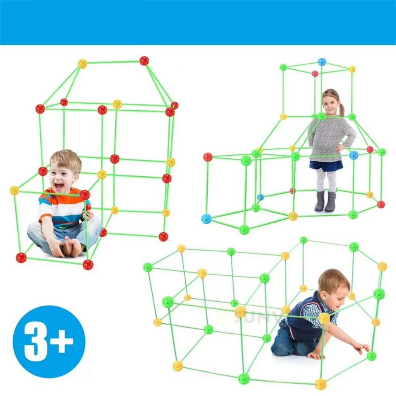 Kit per Fortezze da Costruzione per Bambini | Magische Forten Bouwen - Per Bambini Creativi