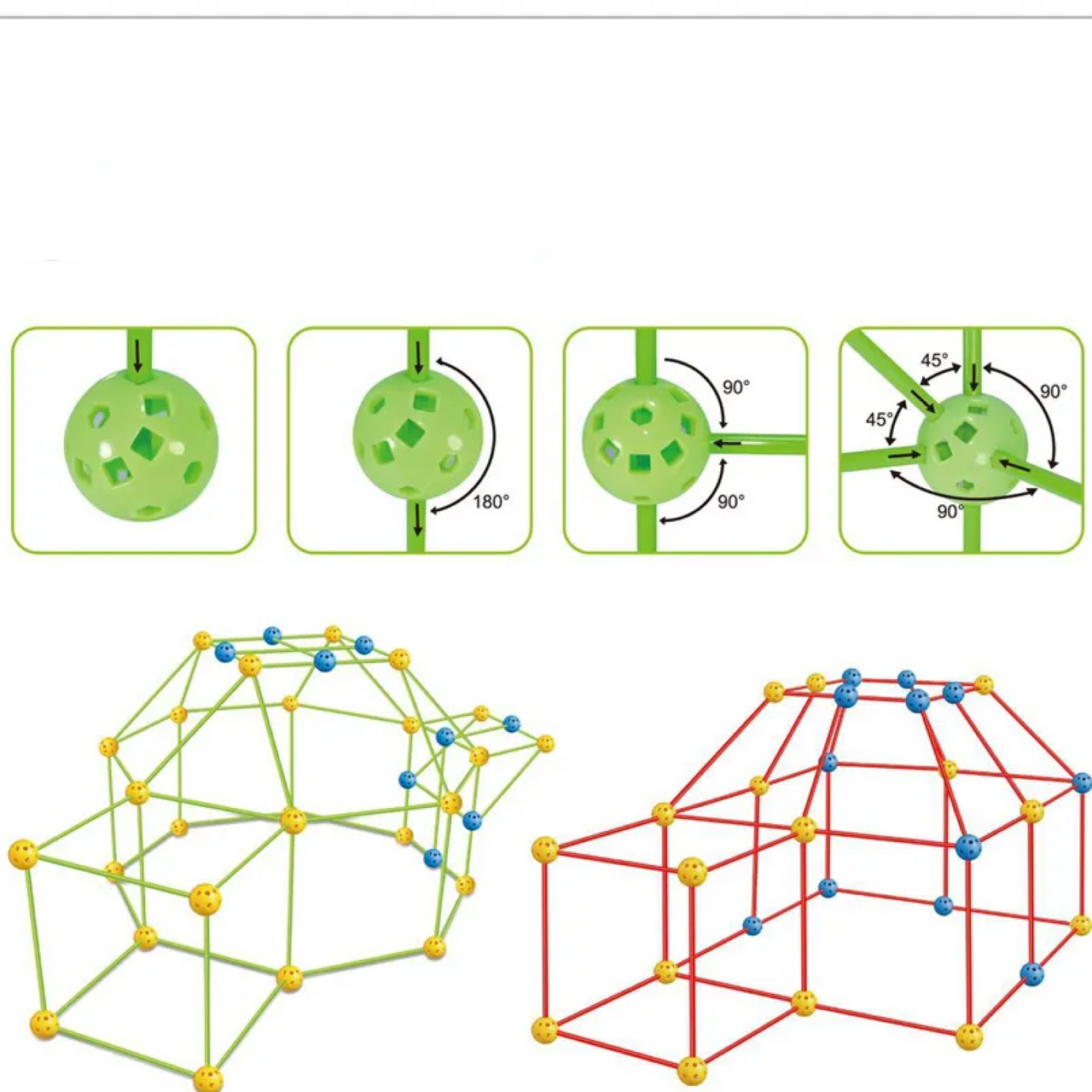 Kit per Fortezze da Costruzione per Bambini | Magische Forten Bouwen - Per Bambini Creativi