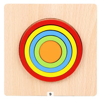 Thumbnail for EcoToys Geometrinen palapeli | Opettavaista palapelin tekemistä muodoilla - Geometrinen puupalapeli