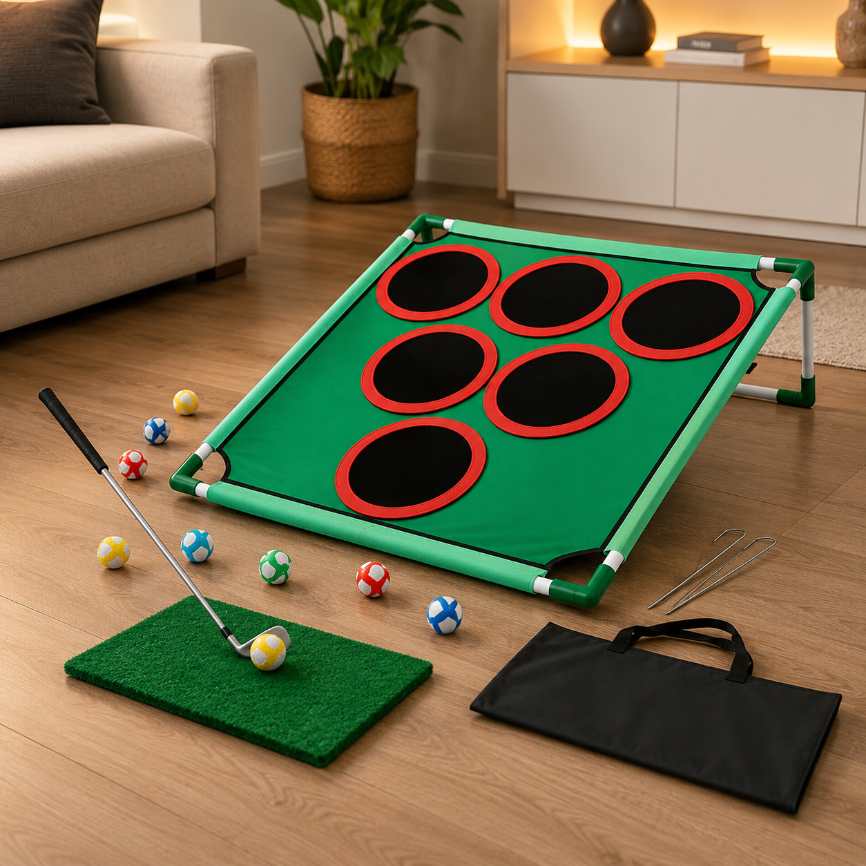 Golf-Zielspiel-Set | Tragbares Golfspiel für drinnen und draußen