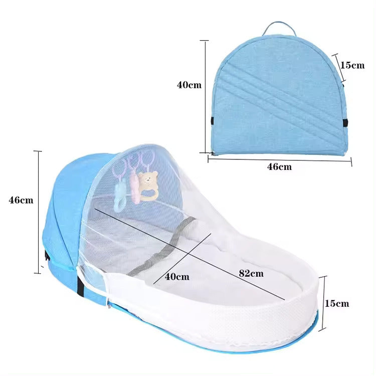 DreamNest | Safety and comfort for your little one - Foldable baby bed with mosquito net