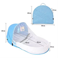 Thumbnail for DreamNest | Safety and comfort for your little one - Foldable baby bed with mosquito net