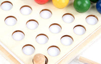 Thumbnail for EcoToys Tabuleiro Arco-Íris de Madeira | Jogo Educativo de Puzzle - Cores e Formas