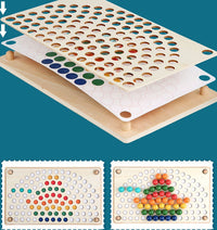 Thumbnail for EcoToys Tabuleiro Arco-Íris de Madeira | Jogo Educativo de Puzzle - Cores e Formas
