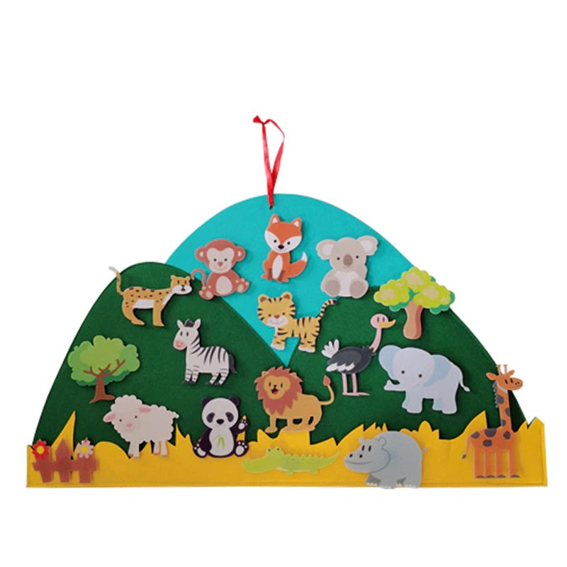 FilzSpaß | Lehrreicher Spaß - Montessori Tiere Filz Spielbrett für Kleinkinder