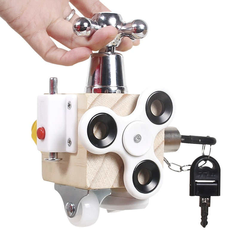 EcoToys FunCube | Entwickle deine Fähigkeiten - Kreatives Montessori Holzspielblock für Kinder