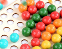 Thumbnail for EcoToys Tabuleiro Arco-Íris de Madeira | Jogo Educativo de Puzzle - Cores e Formas