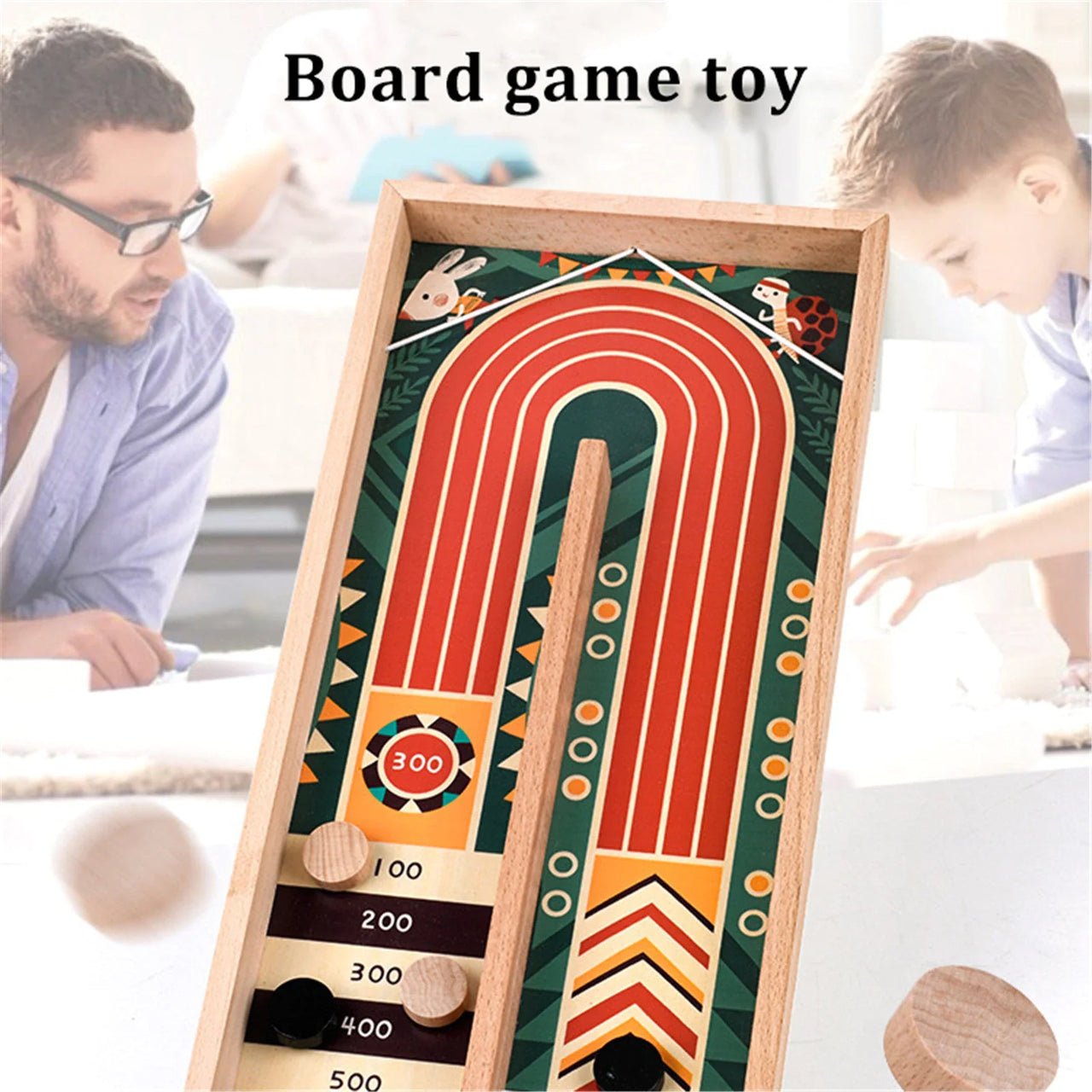 EcoToys Super Gewinner Tischhockeyspiel | Das Ultimative Familienspiel - Kompakt und Schnell