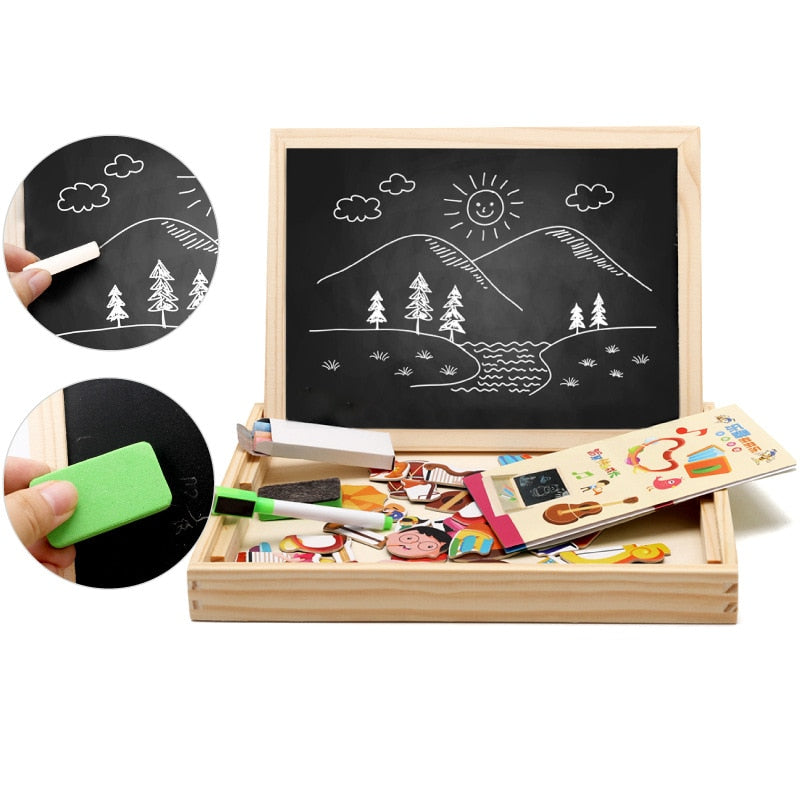 Magnetix MagnaKunst | Kreatives Lernen - Magnetische Holzspieltafel