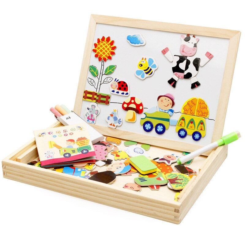 Magnetix MagnaKunst | Kreatives Lernen - Magnetische Holzspieltafel