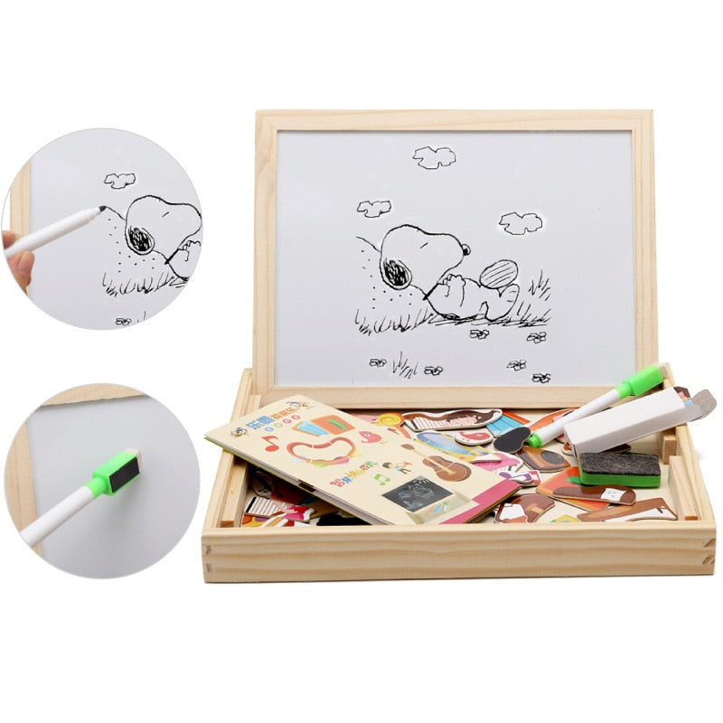 Magnetix MagnaKunst | Kreatives Lernen - Magnetische Holzspieltafel