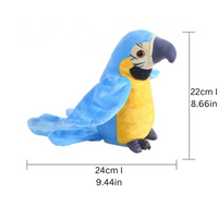 Thumbnail for Interactief Pluche Papegaai Speelgoed voor Kinderen met Geluid - Zacht en Knuffelbaar, 25 cm 2