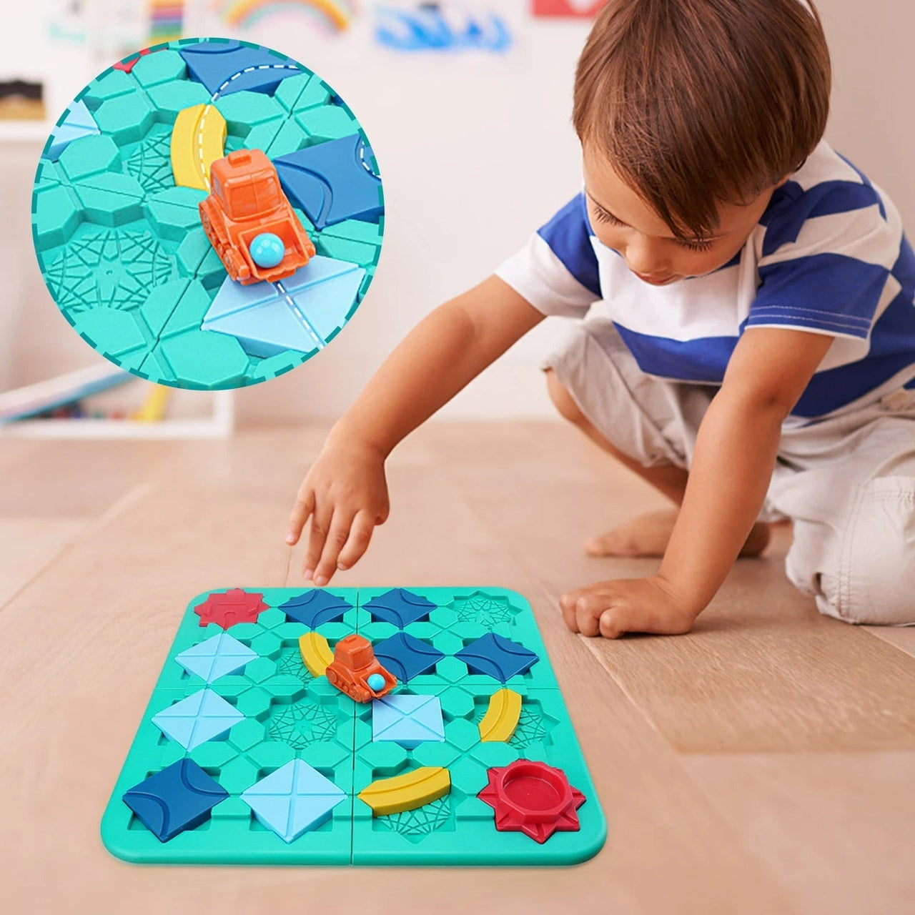 LogiMaze Bord | Estimule a criatividade e o pensamento lógico - Jogo de puzzle Montessori