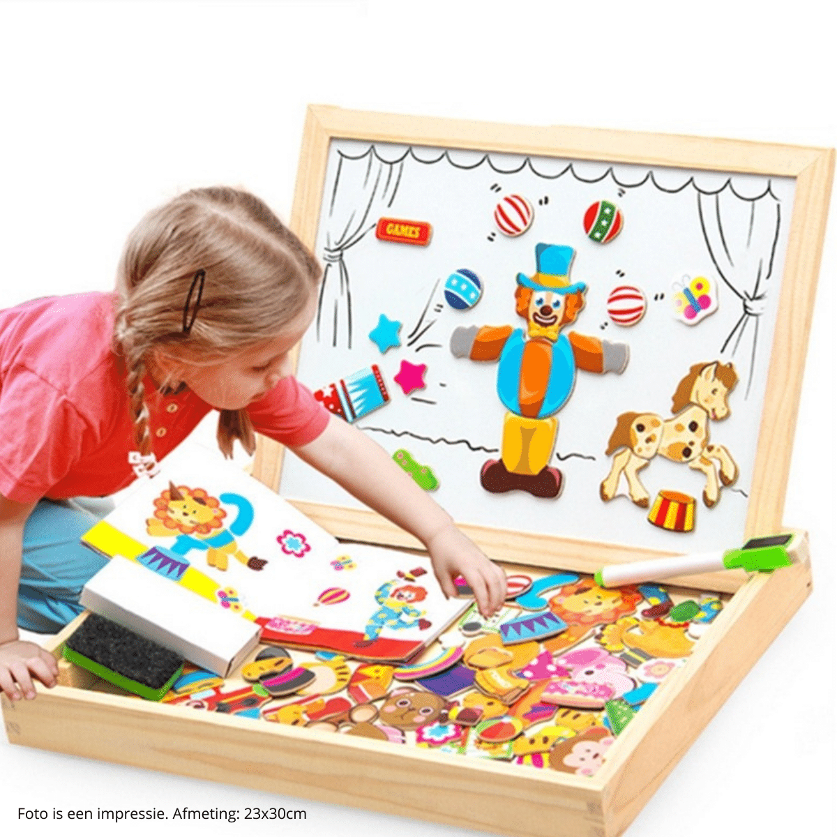 Magnetix MagnaKunst | Kreatives Lernen - Magnetische Holzspieltafel